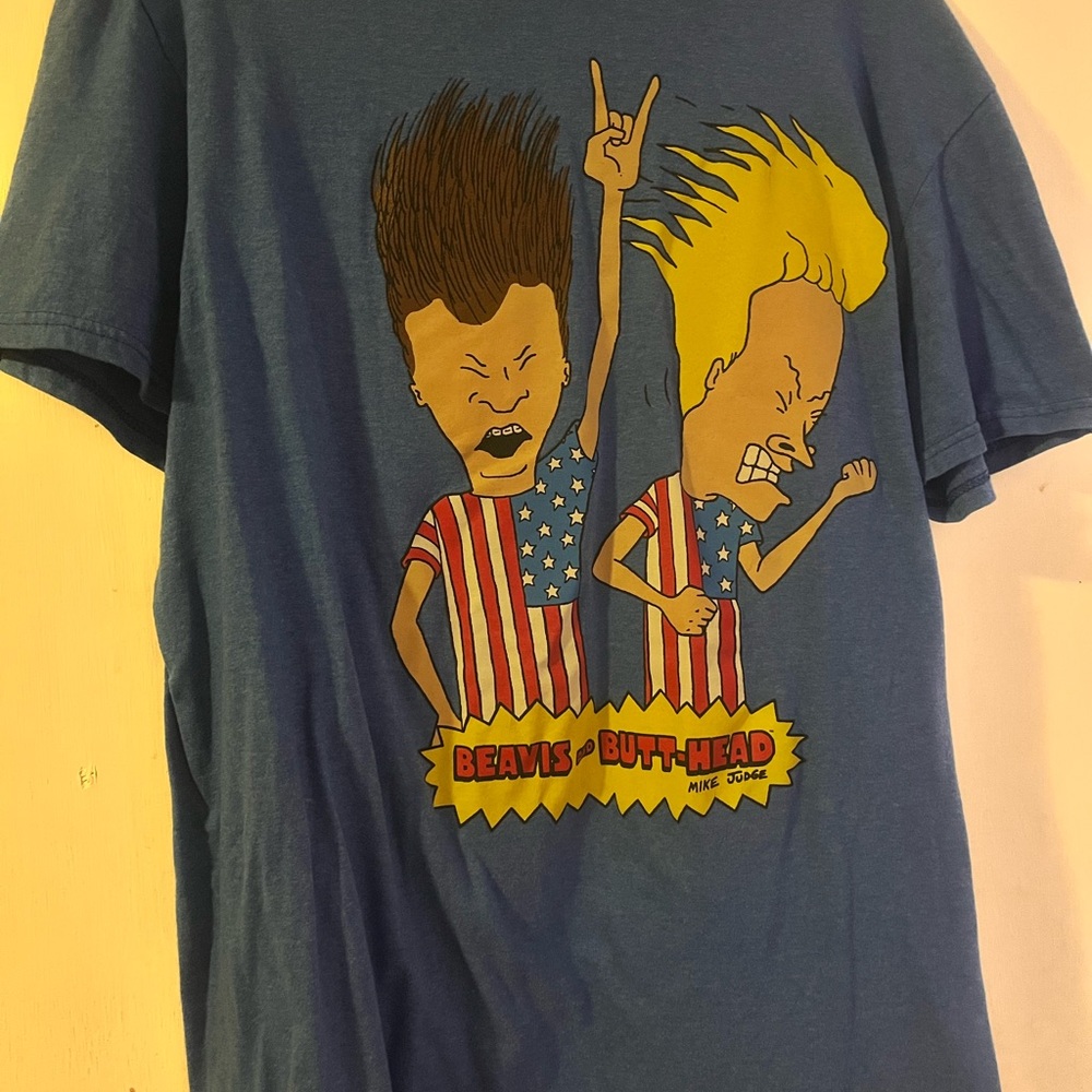Beavis and Butt-Head Blue Graphic Tee